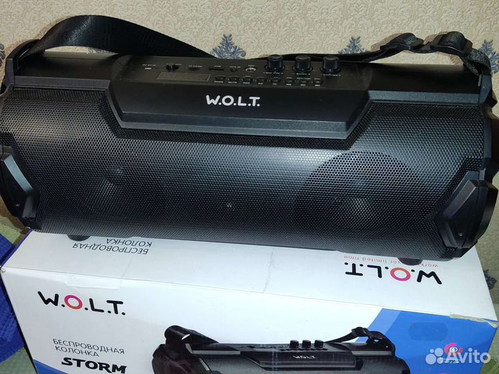 Портативная колонка W-O-L-T Storm Black новая