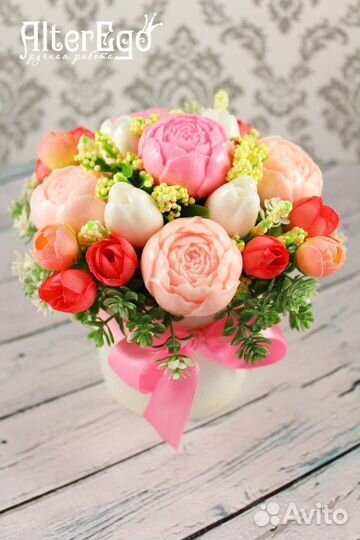 Силиконовые формы для мыла цветы 8 марта женские