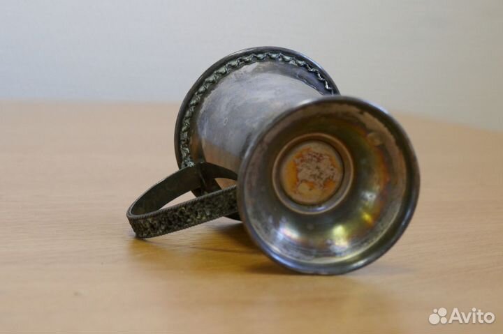 Винтаж. Китай. Посеребренная чашка. 7,5 см