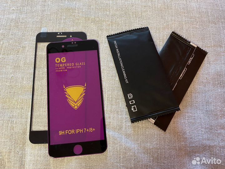 Защитное стекло iPhone 7 plus новое