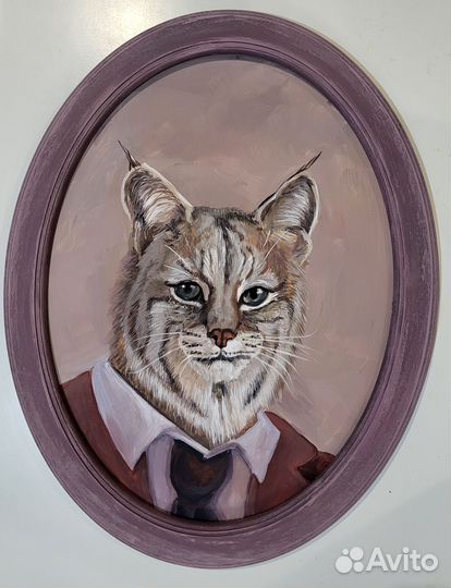 Сэр Рысь в раме 47х37 см