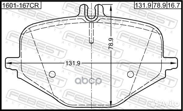 Колодки тормозные задние ceramic 1601167CR Febest