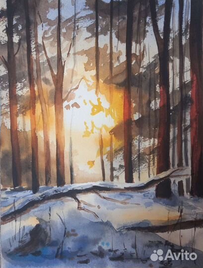 Картина акварель 