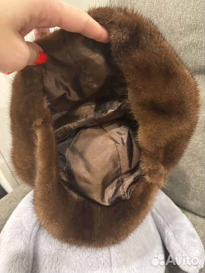 Шапка с козырьком норка