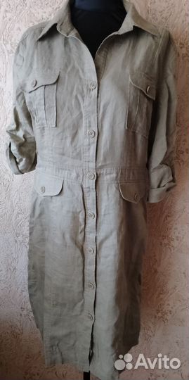 Платье женское льняное 48