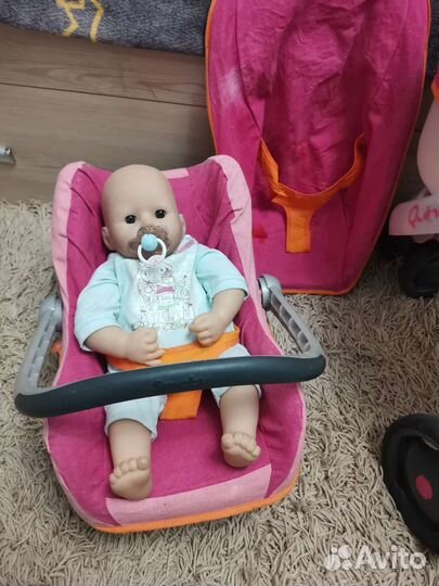 Коляска smoby для кукол+ annabell