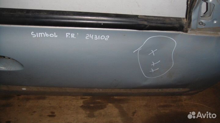 Дверь передняя правая Renault Clio/Symbol 1998-200