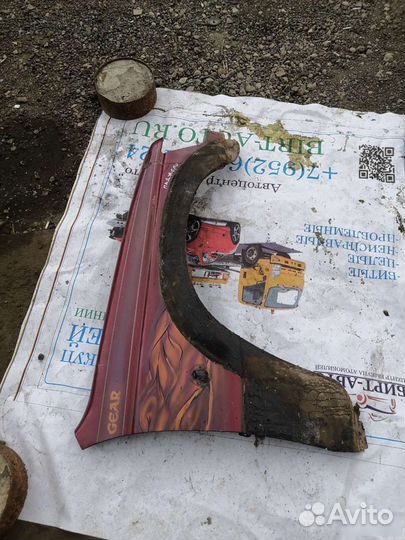 Mitsubishi pajero 2 крыло переднее правое