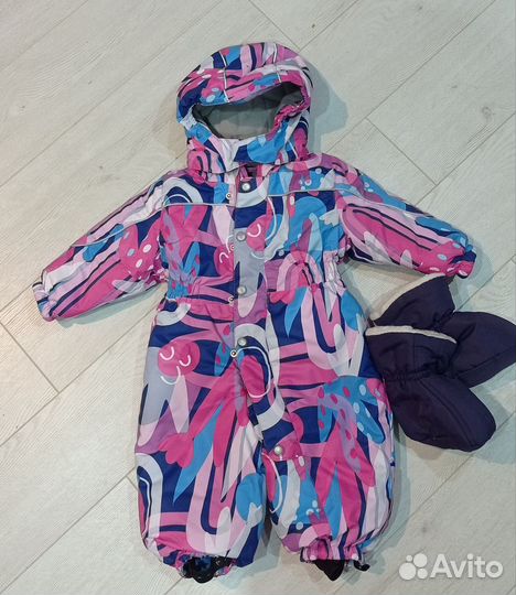Зимний комбинезон для девочки 74
