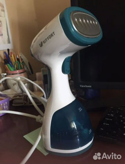 Отпариватель Kitfort кт-916-1, голубой/белый