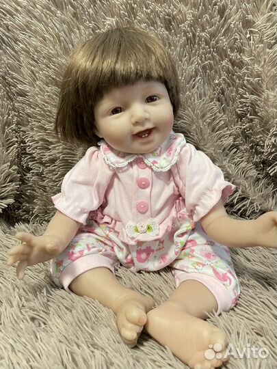 Кукла реборн девочка с волосами