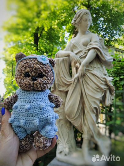 Вязаный Плюшевый мишка ручной работы