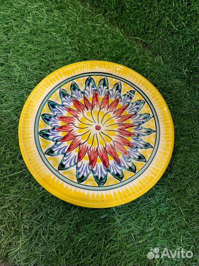 Тарелка плоская «Риштан желтый» 17 см