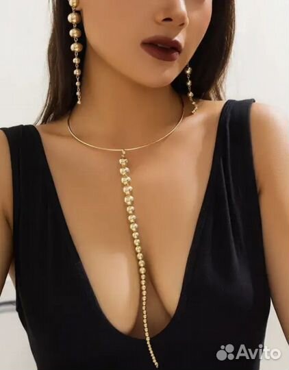 Серьги и колье в стиле гранж