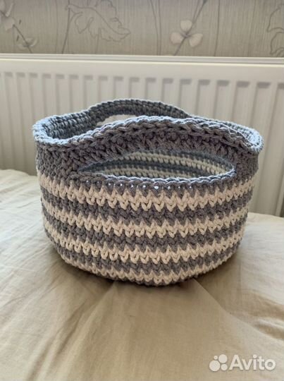 Корзина интерьерная вязаная 19*14 см