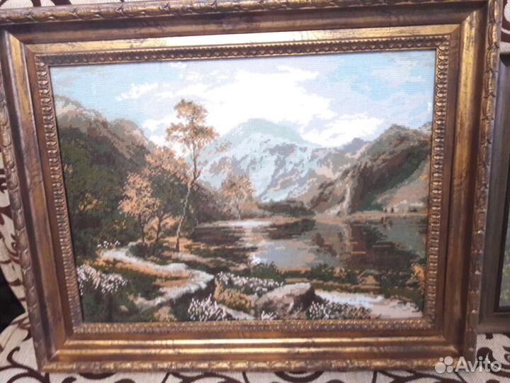 Картина вышитая крестом ручная работа