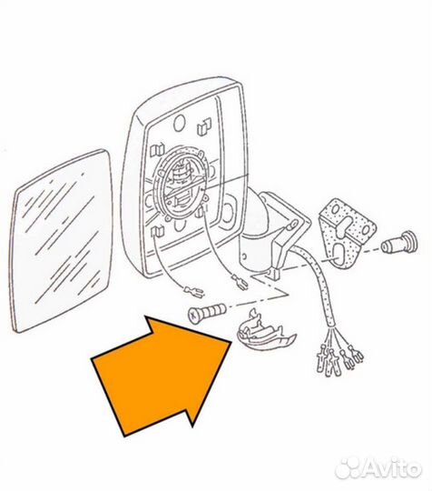 Колпачок электрозеркала новый, оригинал vw t3