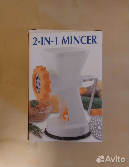 Мясорубка механическая 2 в 1 Mincer Новая