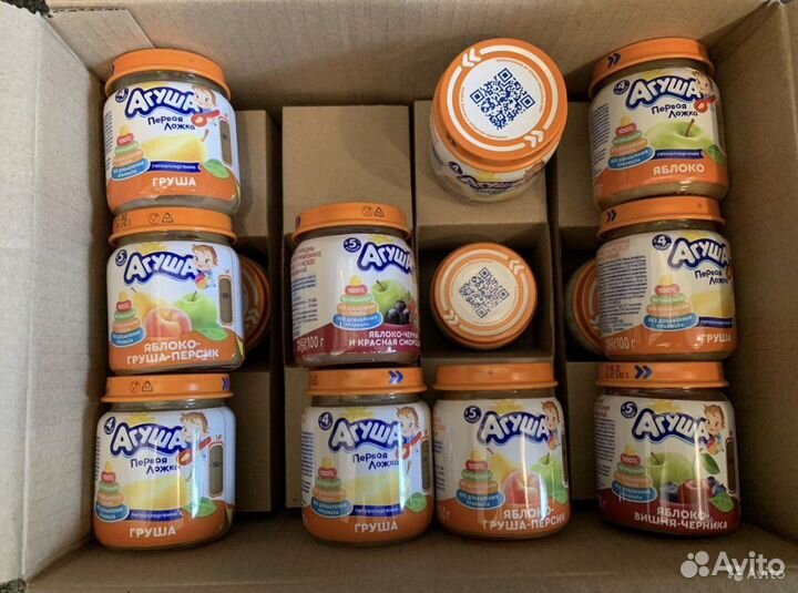 Фруктовое пюре Агуша 44 банки