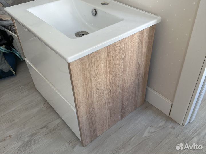 Тумба для ванной 2 ящика sanita lux