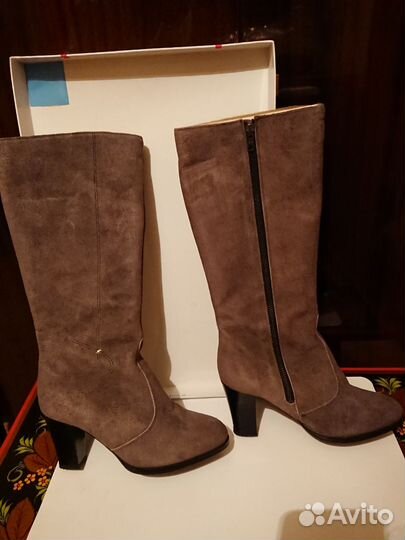 Сапоги замшевые зимние винтаж Финляндия