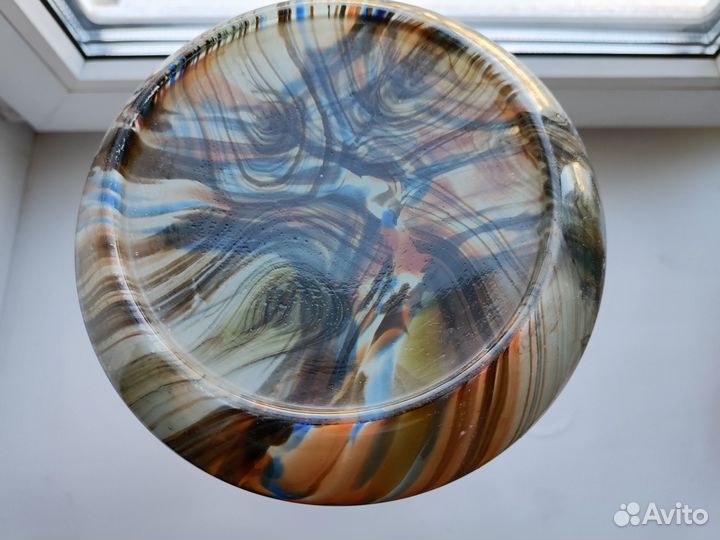 Ваза большая Латвия сульфидное стекло