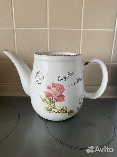 Чайник заварочный без крышки и чайный домик