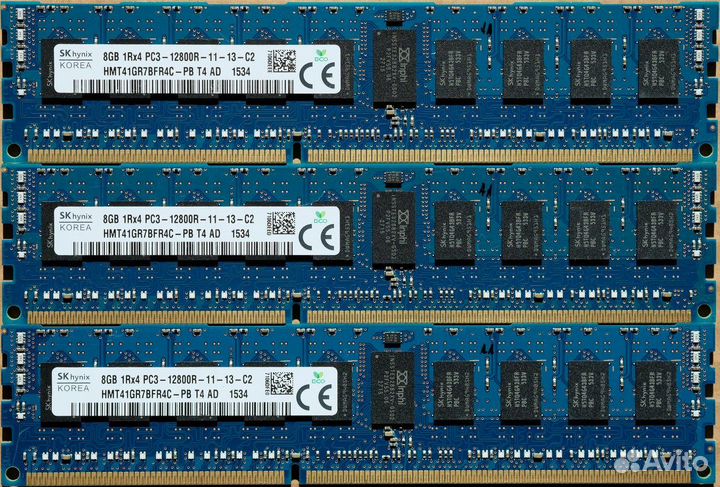 8GB DDR3 ECC REG 1Rx4 PC3-12800R