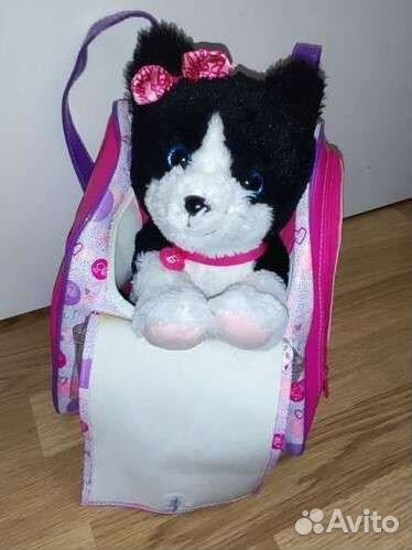 Игрушка мягкая говорящая Barbie Кошка Черно-белая