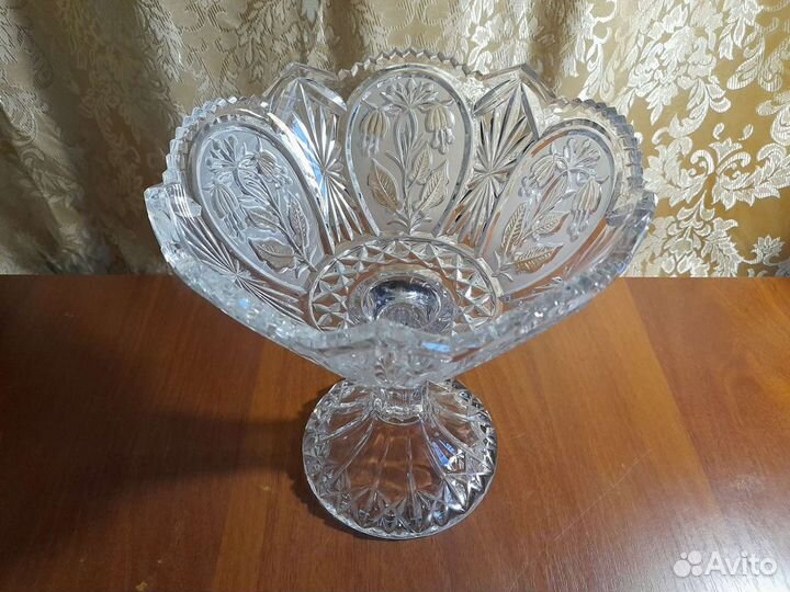 Ваза для фруктов ссср, хрусталь