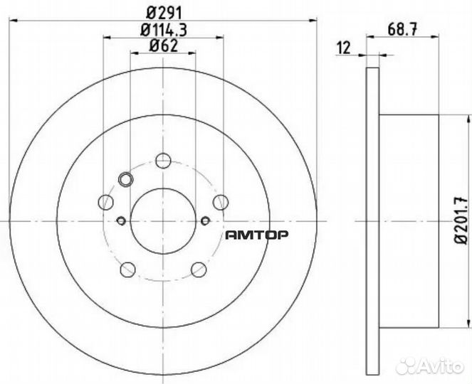 Nisshinbo ND1039K Диск тормозной зад