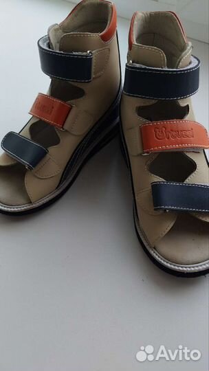 Сандалии Ortuzzi ортопедические син./беж./оранж