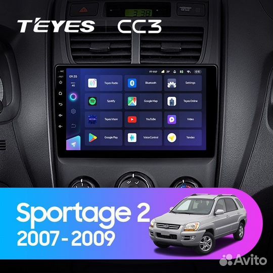 Штатная магнитола Teyes CC3 4/32 Kia Sportage 2 (2