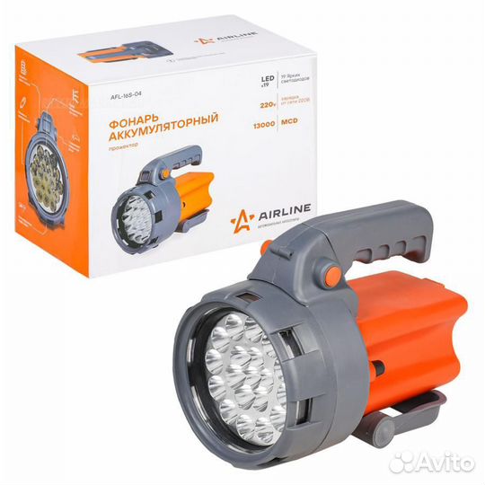 Airline AFL-16S-04 Фонарь аккум. прожектор LEDx16