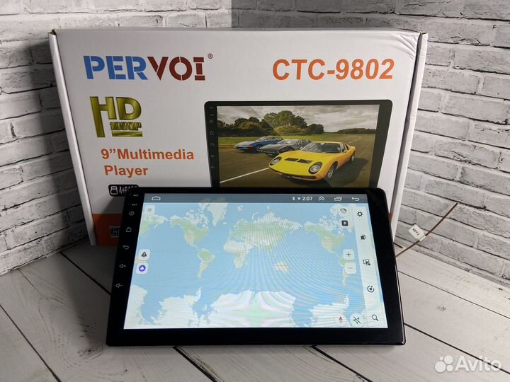 Магнитола андроид Pervoi 9802 4 на 64 8 ядер