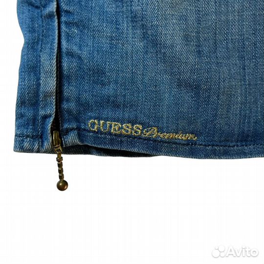 Мини юбка джинсовая винтаж Guess Premium