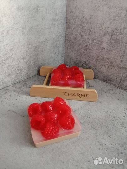 Мыло ручной работы малиновый десерт