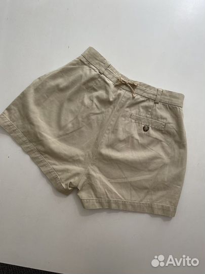 Шорты на высокой талии бежевые