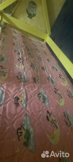 Кроватка двуярусная деревянная с матрасом 160*80