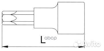 Головка торцевая с вставкой torx 1/2 T50 L100м