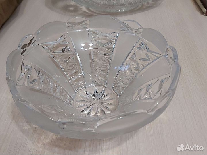 Ваза для фруктов хрусталь