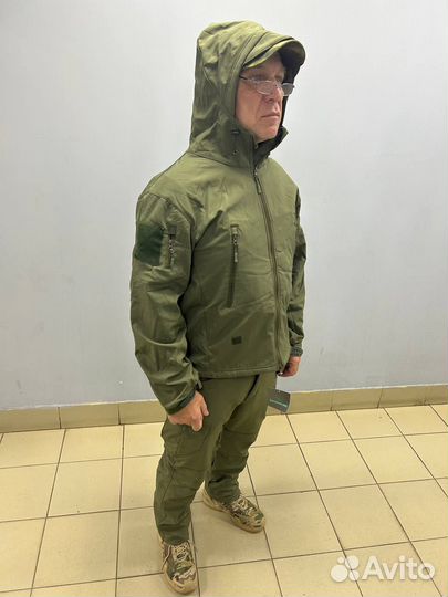 Костюм тактический SoftShell Олива Непромокаемый