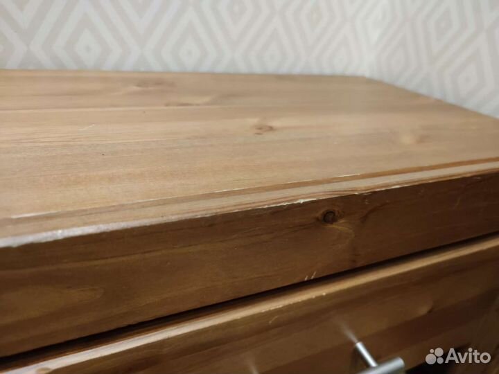 Вешалка в прихожую с тумбой, массив