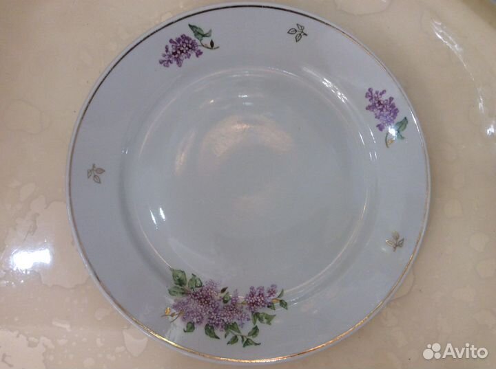Сервиз дулево сирень (блюдо и тарелка)