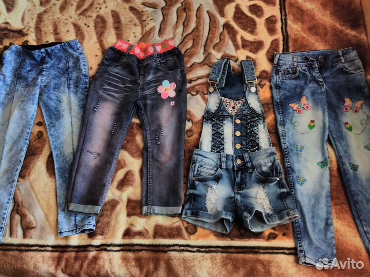 Джинсы на девочку 6-7 л