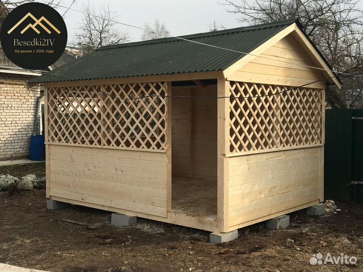 Беседки из дерева для сада