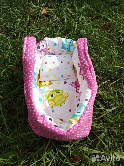 Люлька переноска+одеялко+подушечка