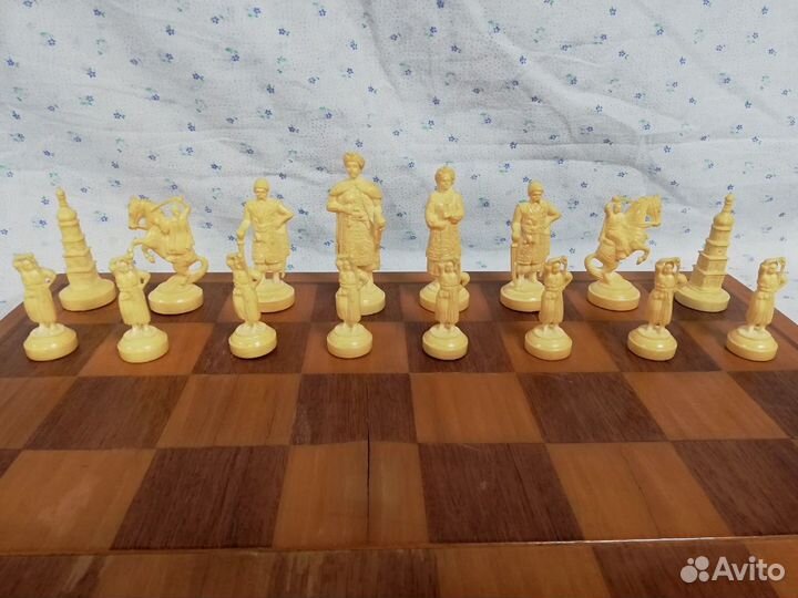 Шахматы СССР сувенирные подарочные «Казаки»