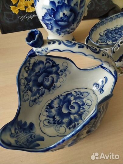 Гжельский набор посуды