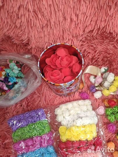 Цветы из фоамирана и бумаги